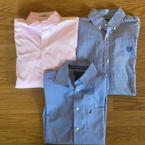 Set of 3 long sleeved dress shirts for boys 14/16